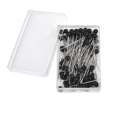 100 kom/kutija 38 cm šarene okrugle igle s bisernom glavom ubod ravno guranje šivaće igle za izradu kroja DIY pozicioniranje alata za šivanje