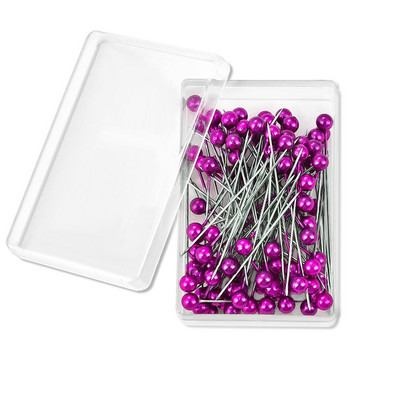 100 kom/kutija 38 cm šarene okrugle igle s bisernom glavom ubod ravno guranje šivaće igle za izradu kroja DIY pozicioniranje alata za šivanje