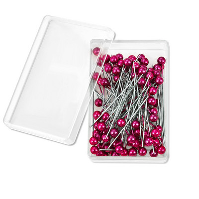 100 kom/kutija 38 cm šarene okrugle igle s bisernom glavom ubod ravno guranje šivaće igle za izradu kroja DIY pozicioniranje alata za šivanje