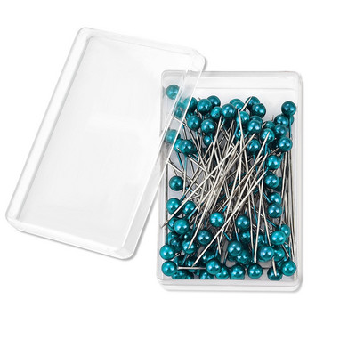 100 kom/kutija 38 cm šarene okrugle igle s bisernom glavom ubod ravno guranje šivaće igle za izradu kroja DIY pozicioniranje alata za šivanje