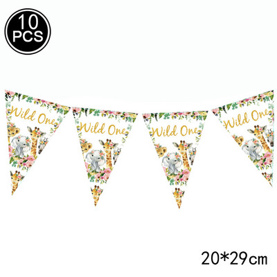 Νέο ροζ χρυσό Wild One Theme Party Επιτραπέζια σκεύη μιας χρήσης Ζούγκλα Ζώο σερβίτσιο Χάρτινο Πιάτο Κύπελλο Διακοσμήσεις για πάρτι γενεθλίων για κορίτσια