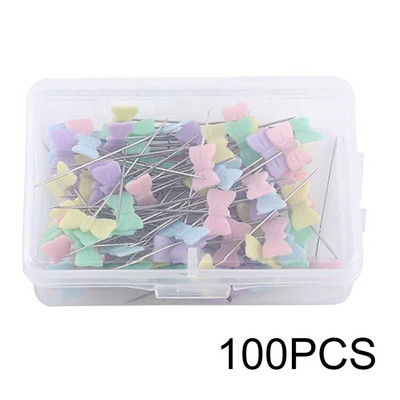 100 τμχ Καρφίτσες Μοδίστρες Κεντήματα Συνονθύλευμα Εργαλεία Σταθερής Καρφίτσας Καρφίτσα με Κουμπί Καρφίτσα για Ράψιμο και DIY