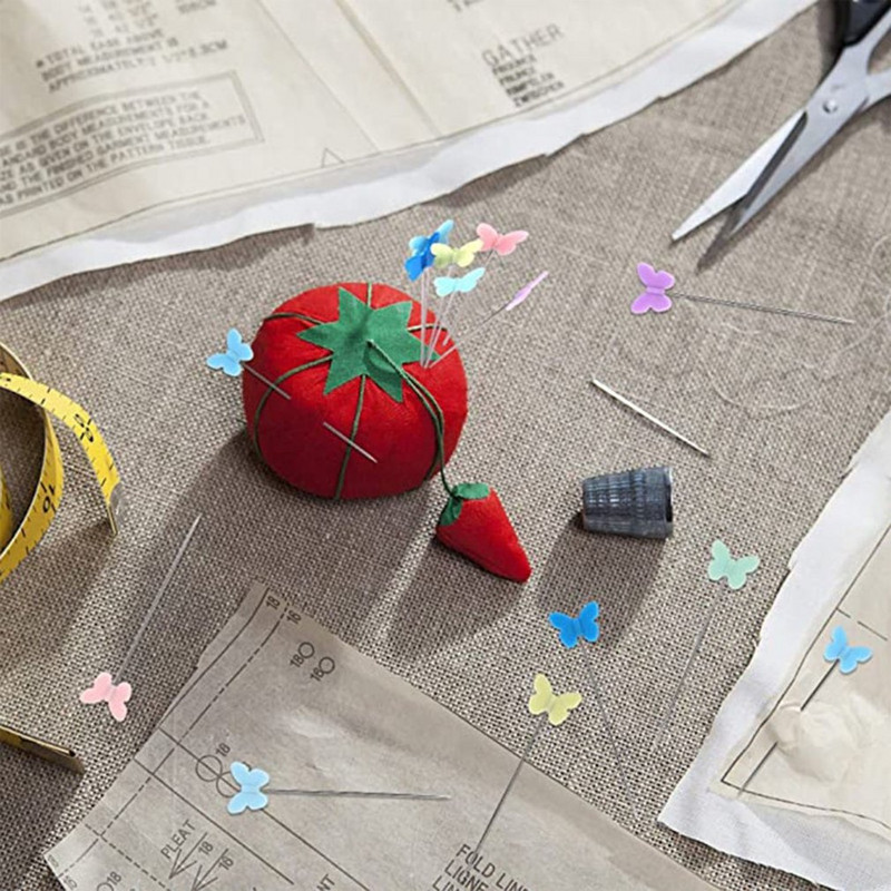 100 τμχ Καρφίτσες Μοδίστρες Κεντήματα Συνονθύλευμα Εργαλεία Σταθερής Καρφίτσας Καρφίτσα με Κουμπί Καρφίτσα για Ράψιμο και DIY