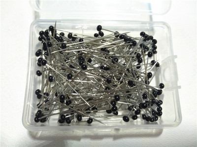 38mm moeõmblusnõelad värvilise klaaspeaga helmeste nõelõmblus kudumisvardad õmblemine fikseeritud isetegemise haaknõel US001