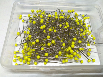 38mm moeõmblusnõelad värvilise klaaspeaga helmeste nõelõmblus kudumisvardad õmblemine fikseeritud isetegemise haaknõel US001