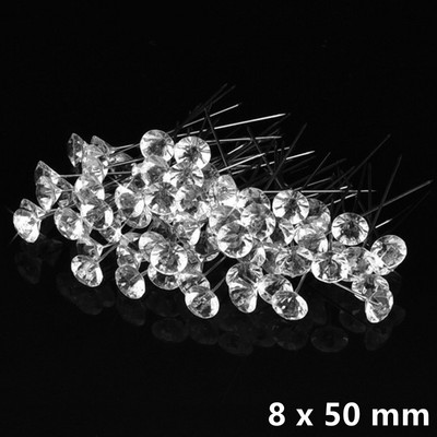 1 kast 50/100 tk sulamist tihvtid läbipaistvad teemantnõelad ise ise pulmakimbude nõelad õmblusnõelad plastkarbi õmblustarvikud