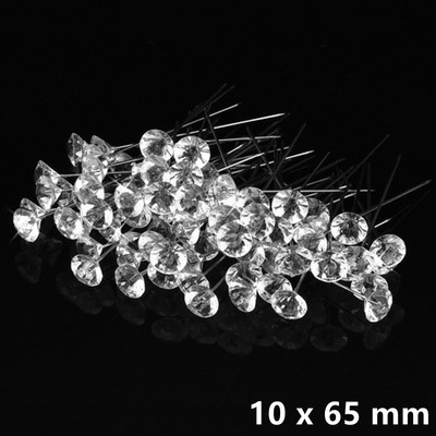 1 kast 50/100 tk sulamist tihvtid läbipaistvad teemantnõelad ise ise pulmakimbude nõelad õmblusnõelad plastkarbi õmblustarvikud