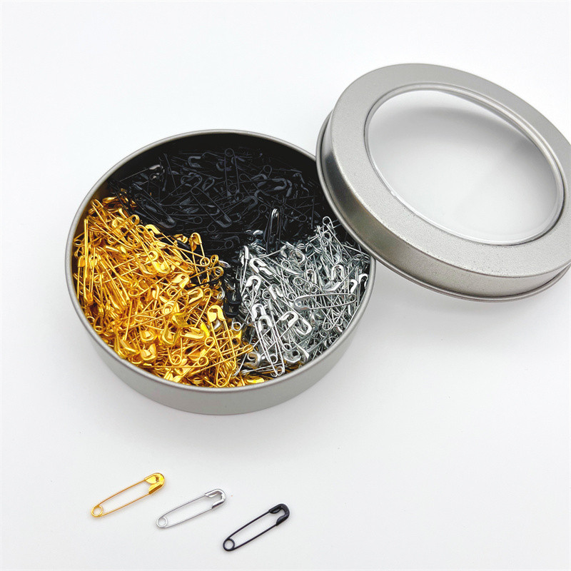 500 kom./Parta 19 mm Mješavina zlatne/srebrne/crne sigurnosne igle za naljepnice s naljepnicama Vješanje pribadača s naljepnicama Zatvarač DIY alati za šivanje odjeće Stezaljka za igle