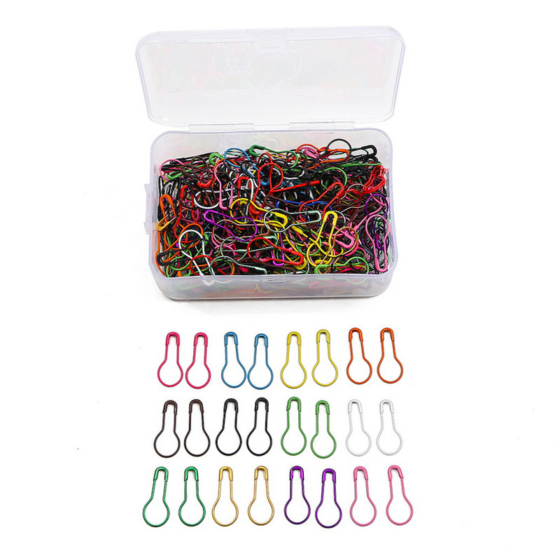 Καρφίτσες ασφαλείας Mix Color Gourd Shape Metal Clips Καρφίτσες κολοκύθας Πλεκτομηχανές Σταυροβελονιά Μαρκαδόρος Καρφίτσες ετικέτας Κλιπ 100 τεμάχια/Κουτί