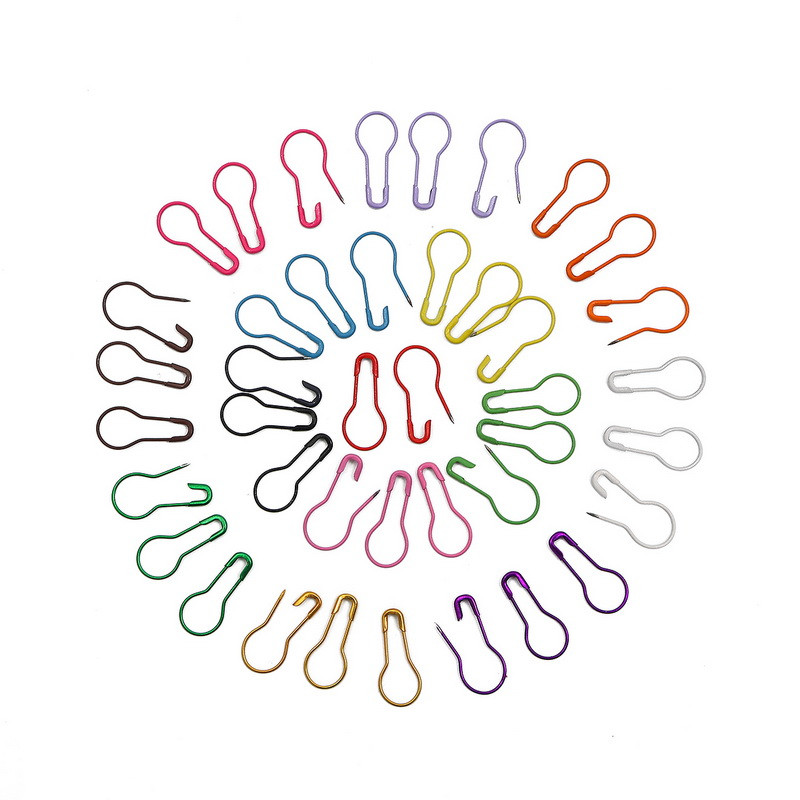 Καρφίτσες ασφαλείας Mix Color Gourd Shape Metal Clips Καρφίτσες κολοκύθας Πλεκτομηχανές Σταυροβελονιά Μαρκαδόρος Καρφίτσες ετικέτας Κλιπ 100 τεμάχια/Κουτί