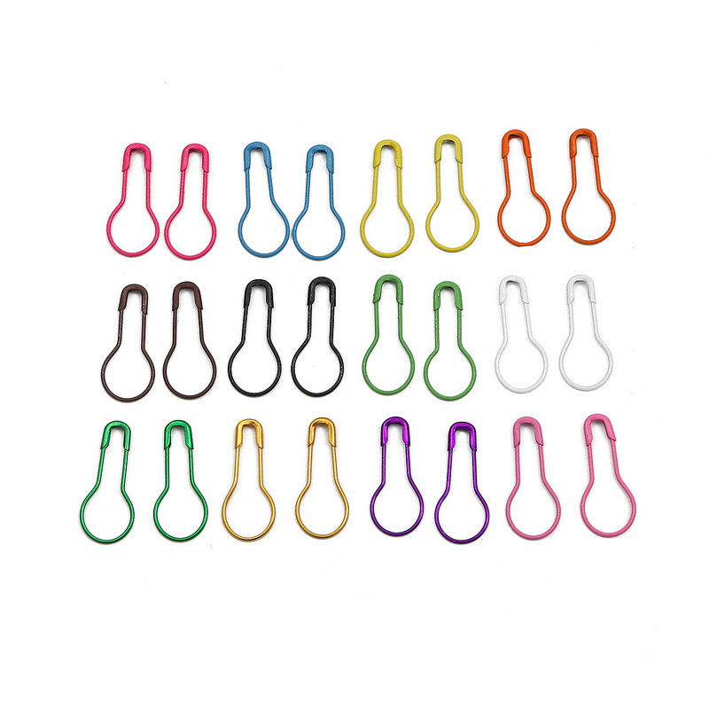 Καρφίτσες ασφαλείας Mix Color Gourd Shape Metal Clips Καρφίτσες κολοκύθας Πλεκτομηχανές Σταυροβελονιά Μαρκαδόρος Καρφίτσες ετικέτας Κλιπ 100 τεμάχια/Κουτί