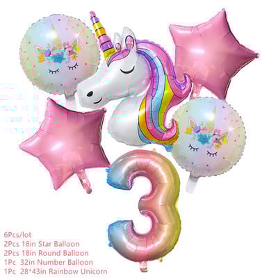 Ükssarviku peokaunistus Sünnipäevapeo kaunistus Lapsele Ükssarviku ühekordsed lauanõude komplekt Beebi dušš Tüdruku sünnipäevapeotarbed