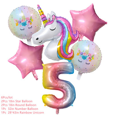 Ükssarviku peokaunistus Sünnipäevapeo kaunistus Lapsele Ükssarviku ühekordsed lauanõude komplekt Beebi dušš Tüdruku sünnipäevapeotarbed