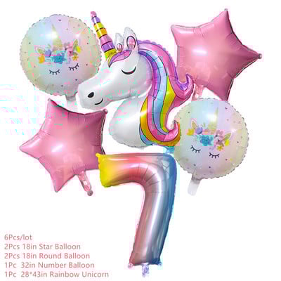 Ükssarviku peokaunistus Sünnipäevapeo kaunistus Lapsele Ükssarviku ühekordsed lauanõude komplekt Beebi dušš Tüdruku sünnipäevapeotarbed