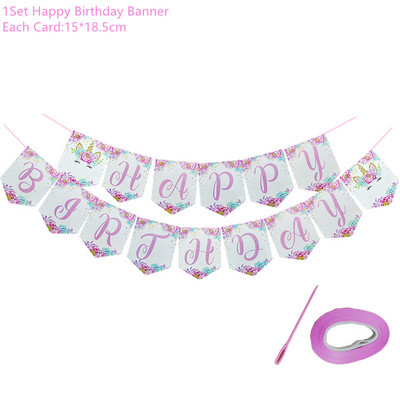 Ükssarviku peokaunistus Sünnipäevapeo kaunistus Lapsele Ükssarviku ühekordsed lauanõude komplekt Beebi dušš Tüdruku sünnipäevapeotarbed