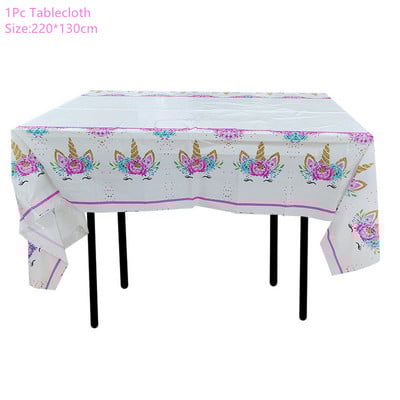 Ükssarviku peokaunistus Sünnipäevapeo kaunistus Lapsele Ükssarviku ühekordsed lauanõude komplekt Beebi dušš Tüdruku sünnipäevapeotarbed