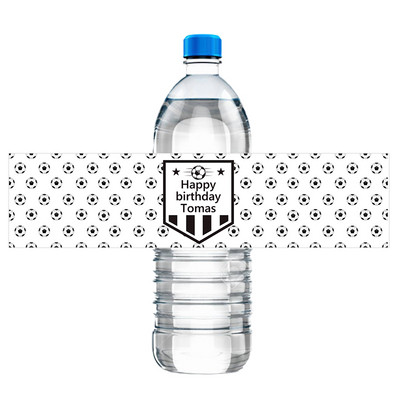 Prilagodite Nogometni Nogometni Dekor za Rođendansku Proslavu Zamotajte Naljepnicu Naljepnice za Bocu Vode Personalizirane Naljepnice za Dječju Rođendansku Proslavu