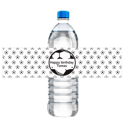 Prilagodite Nogometni Nogometni Dekor za Rođendansku Proslavu Zamotajte Naljepnicu Naljepnice za Bocu Vode Personalizirane Naljepnice za Dječju Rođendansku Proslavu