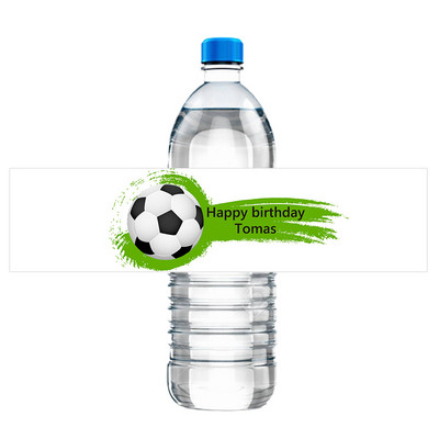 Prilagodite Nogometni Nogometni Dekor za Rođendansku Proslavu Zamotajte Naljepnicu Naljepnice za Bocu Vode Personalizirane Naljepnice za Dječju Rođendansku Proslavu