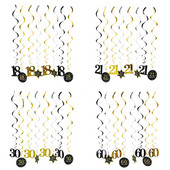 8 bucăți/set 18 21 30 40 50 60 Ornament suspendat în spirală La mulți ani, vârtej, aniversare, decorațiuni pentru petrecerea de aniversare