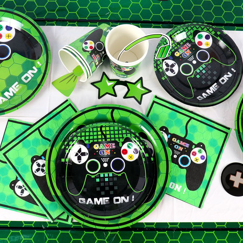 Βιντεοπαιχνίδι Happy Birthday Banner Gamepad Boy Inflate Party Supplies Παιχνίδι GAME ON Foil Balloon Happy Birthday Διακόσμηση Παιδικά παιχνίδια