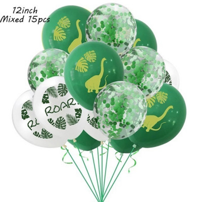 12 ιντσών Dino Balloons Banner Dinosaur Jungle Wild Animal Party Confetti Ballons ROAR Μπαλόνια λατέξ Παιδικά πάρτι γενεθλίων