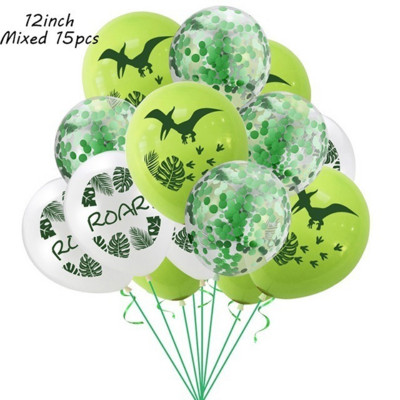 12 ιντσών Dino Balloons Banner Dinosaur Jungle Wild Animal Party Confetti Ballons ROAR Μπαλόνια λατέξ Παιδικά πάρτι γενεθλίων