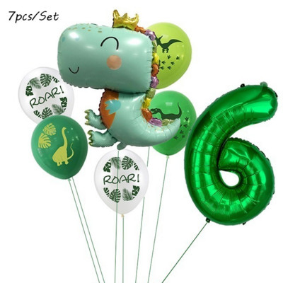 12 ιντσών Dino Balloons Banner Dinosaur Jungle Wild Animal Party Confetti Ballons ROAR Μπαλόνια λατέξ Παιδικά πάρτι γενεθλίων