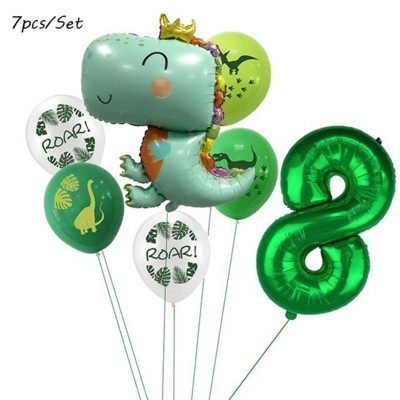 12 ιντσών Dino Balloons Banner Dinosaur Jungle Wild Animal Party Confetti Ballons ROAR Μπαλόνια λατέξ Παιδικά πάρτι γενεθλίων