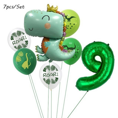 12 ιντσών Dino Balloons Banner Dinosaur Jungle Wild Animal Party Confetti Ballons ROAR Μπαλόνια λατέξ Παιδικά πάρτι γενεθλίων