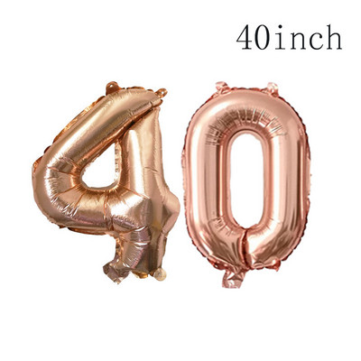 Ροζ χρυσό 18 27 30 35 40 50 60 Foil Balloons Tinsel Fringe κουρτίνες Τραπεζοπανάκι Ποτό Καλαμάκια Διακόσμηση πάρτι γενεθλίων 30ου 40ου