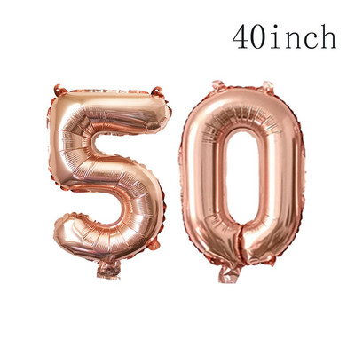 Ροζ χρυσό 18 27 30 35 40 50 60 Foil Balloons Tinsel Fringe κουρτίνες Τραπεζοπανάκι Ποτό Καλαμάκια Διακόσμηση πάρτι γενεθλίων 30ου 40ου