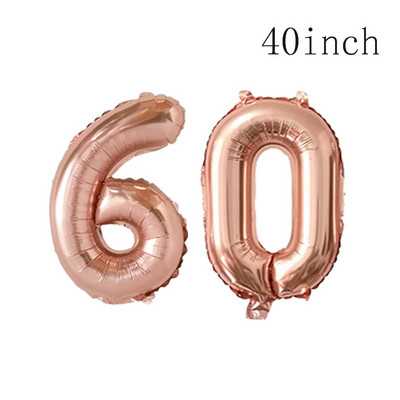 Ροζ χρυσό 18 27 30 35 40 50 60 Foil Balloons Tinsel Fringe κουρτίνες Τραπεζοπανάκι Ποτό Καλαμάκια Διακόσμηση πάρτι γενεθλίων 30ου 40ου