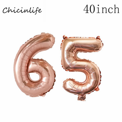 Ροζ χρυσό 18 27 30 35 40 50 60 Foil Balloons Tinsel Fringe κουρτίνες Τραπεζοπανάκι Ποτό Καλαμάκια Διακόσμηση πάρτι γενεθλίων 30ου 40ου