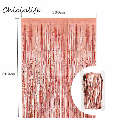 Ροζ χρυσό 18 27 30 35 40 50 60 Foil Balloons Tinsel Fringe κουρτίνες Τραπεζοπανάκι Ποτό Καλαμάκια Διακόσμηση πάρτι γενεθλίων 30ου 40ου