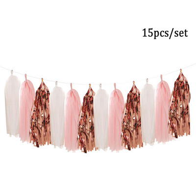 Ροζ χρυσό 18 27 30 35 40 50 60 Foil Balloons Tinsel Fringe κουρτίνες Τραπεζοπανάκι Ποτό Καλαμάκια Διακόσμηση πάρτι γενεθλίων 30ου 40ου