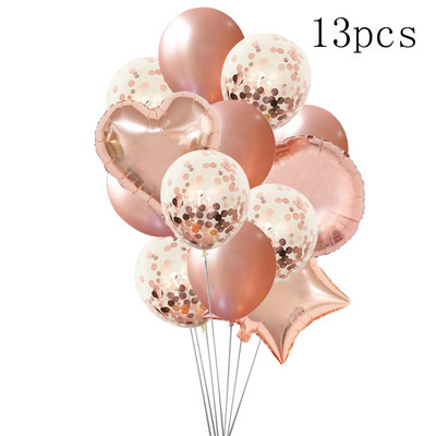 Ροζ χρυσό 18 27 30 35 40 50 60 Foil Balloons Tinsel Fringe κουρτίνες Τραπεζοπανάκι Ποτό Καλαμάκια Διακόσμηση πάρτι γενεθλίων 30ου 40ου