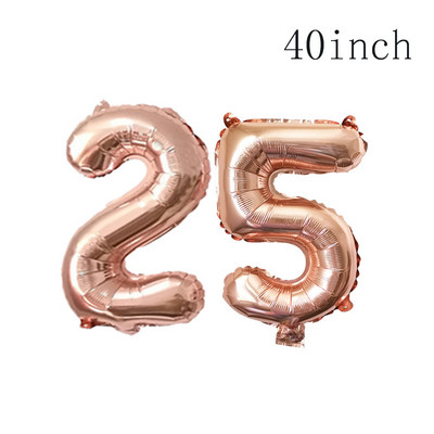 Ροζ χρυσό 18 27 30 35 40 50 60 Foil Balloons Tinsel Fringe κουρτίνες Τραπεζοπανάκι Ποτό Καλαμάκια Διακόσμηση πάρτι γενεθλίων 30ου 40ου