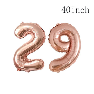 Ροζ χρυσό 18 27 30 35 40 50 60 Foil Balloons Tinsel Fringe κουρτίνες Τραπεζοπανάκι Ποτό Καλαμάκια Διακόσμηση πάρτι γενεθλίων 30ου 40ου