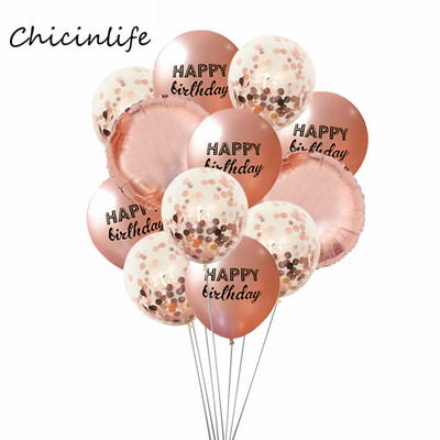 Ροζ χρυσό 18 27 30 35 40 50 60 Foil Balloons Tinsel Fringe κουρτίνες Τραπεζοπανάκι Ποτό Καλαμάκια Διακόσμηση πάρτι γενεθλίων 30ου 40ου