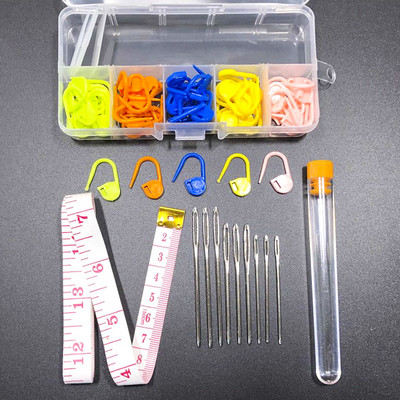1Komplekt plastist kudumis-heegeldatud markerid, lukustuspisted, nõelaklambri markerid, rõngasõmblustarvikud isetegemise kudumiseks, kudumistööriistad
