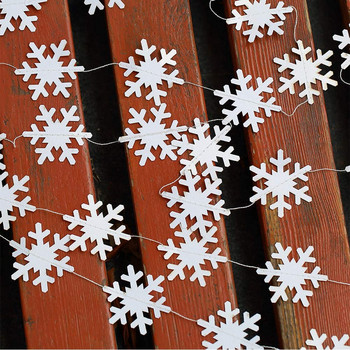 12Pcs Winter Wonderland Christmas Snowflake Frozen Birthday Party Decorations Висящ бял хартиен вентилатор Снежинки Гирлянди Банер