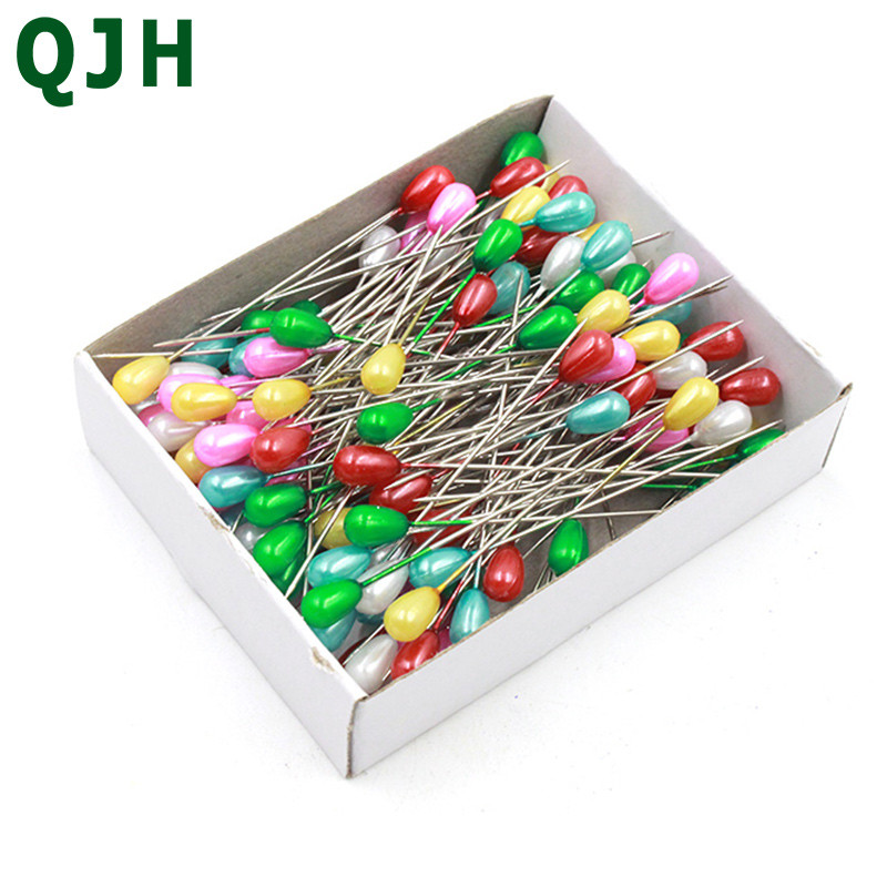 Χονδρική πώληση 144 τμχ/σετ πολύχρωμες & λευκές βελόνες τοποθέτησης DIY εργαλεία ραπτικής αξεσουάρ συνονθύλευμα εντοπισμού μαργαριταριών ανοιχτόχρωμες ίσιες καρφίτσες