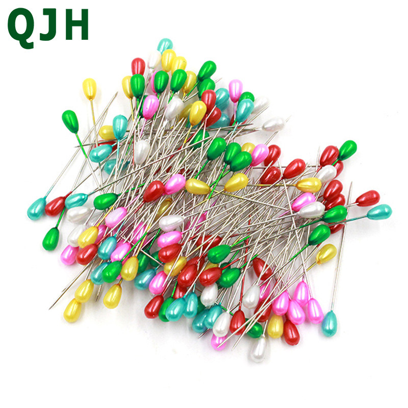 Χονδρική πώληση 144 τμχ/σετ πολύχρωμες & λευκές βελόνες τοποθέτησης DIY εργαλεία ραπτικής αξεσουάρ συνονθύλευμα εντοπισμού μαργαριταριών ανοιχτόχρωμες ίσιες καρφίτσες