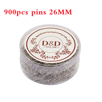 900/1000db Fejű tűk Rozsdamentes acél finom foltos egyenes tűk 26 mm-es varrótűk varráshoz Ékszerkészítés Barkács varróeszközök