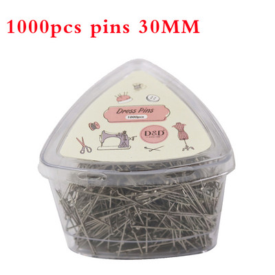 900/1000db Fejű tűk Rozsdamentes acél finom foltos egyenes tűk 26 mm-es varrótűk varráshoz Ékszerkészítés Barkács varróeszközök