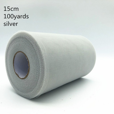 100 jardi 15 cm organza tüll rullpooli kangas lint DIY tutu seelik kingitus käsitöö Baby Shower pulmapeo kaunistus Kuldne hõbe