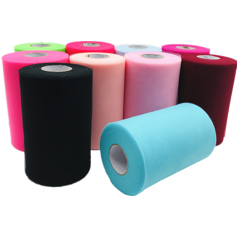 100 jardi 15 cm organza tüll rullpooli kangas lint DIY tutu seelik kingitus käsitöö Baby Shower pulmapeo kaunistus Kuldne hõbe