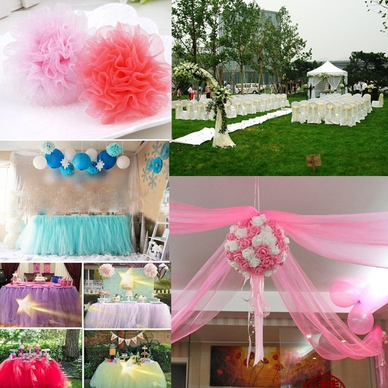100 jardi 15 cm organza tüll rullpooli kangas lint DIY tutu seelik kingitus käsitöö Baby Shower pulmapeo kaunistus Kuldne hõbe