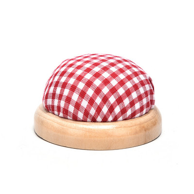 1 tk pallikujuline DIY käsitöönõela padjahoidja puidust põhjaga õmblusnõela padjaga Kodu õmblustööriistad tarvik